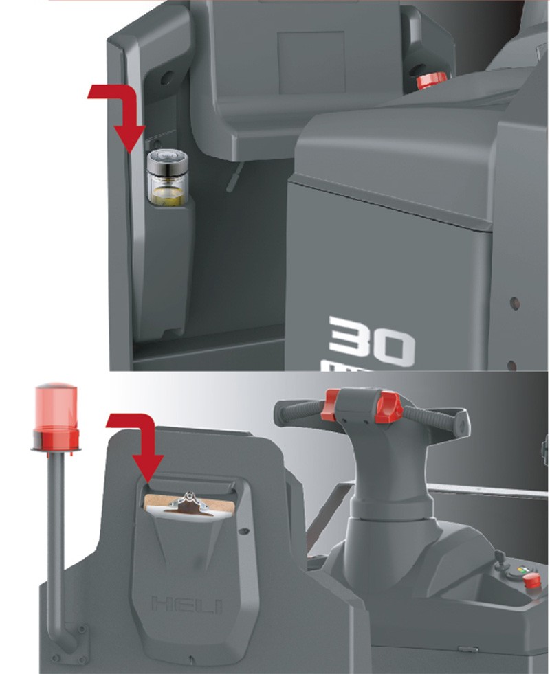 Veilig werken met de 3 - 4.5 ton lithium trekker uit de G2 serie van Heli Heftrucks in sta-model