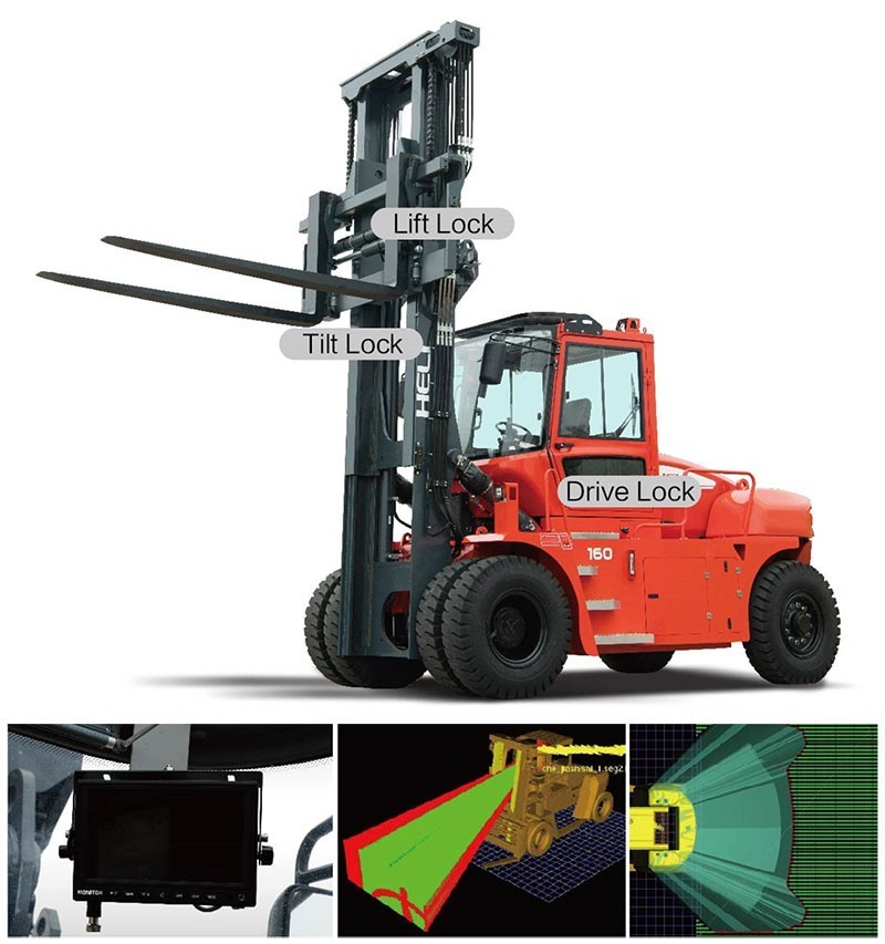 Met de CPCD 12-16 ton heftruck van Heli heftrucks kun u comfortabel én veilig werken.